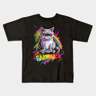 Cat LGBT Artwork Kids T-Shirt